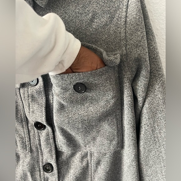 EUC Sz S (4) Gray Button Over-shirt /Sweater - Picture 4 of 13
